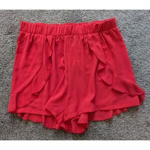 Stylish Red Women's Jean Shorts
